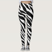 Zebra Strips Patroon Print Leggings (Voorkant)