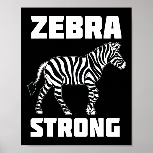 Zebra Strong Ehlers Danlos Syndrome Awareness Warr Poster (Voorkant)