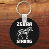 Zebra Strong Ehlers Danlos Syndrome Awareness Warr Sleutelhanger (Voorkant)