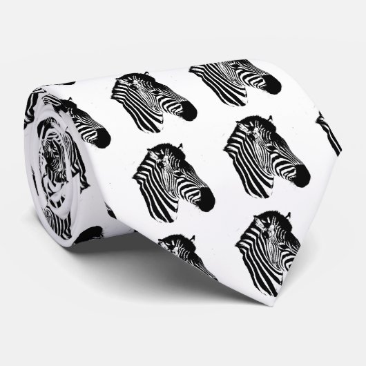 Zebra Stropdas (Opgerold)