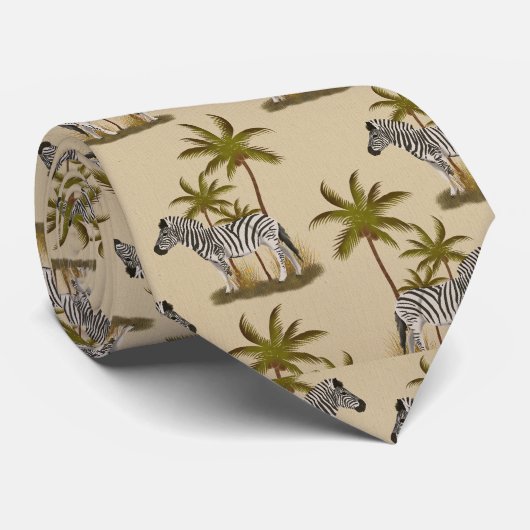 Zebra Stropdas (Opgerold)