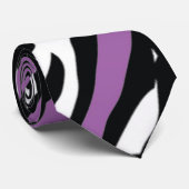 Zebra Stropdas - Paars (Opgerold)