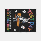 Zebra Student Test Dag Niet Stress Doe Je Beste SU Fleece Deken (Voorkant (Horizontaal))