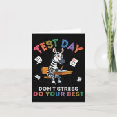 Zebra Student Test Dag Niet Stress Doe Je Beste SU Kaart (Voorkant)