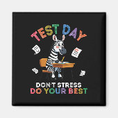 Zebra Student Test Dag Niet Stress Doe Je Beste SU Magneet (Voorkant)