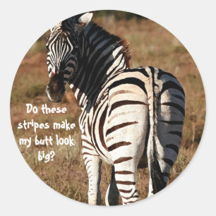 Zebra stuikstickers ronde sticker