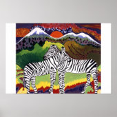 ZEBRA SUNSET, Afrikaanse Collectie Poster (Voorkant)