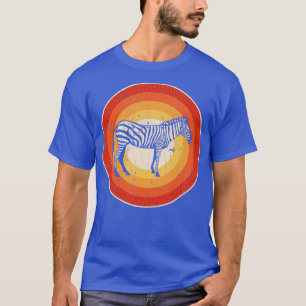 Zebra Sunset Retro voor mannen jongens meisjes Kin T-shirt