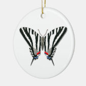 Zebra Swallowtail Butterfly Ceramic Ornament (Links)