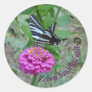 Zebra Swallowtail Ronde Sticker