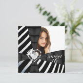 Zebra Sweet 16 Zestien Birthday Party Foto Kaart (Staand voorkant)