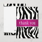 Zebra Sweet Sixteen Uitnodiging (Voorkant / Achterkant)