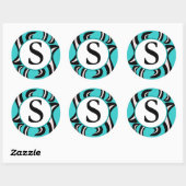 Zebra Swirl Ronde Sticker (Vel)