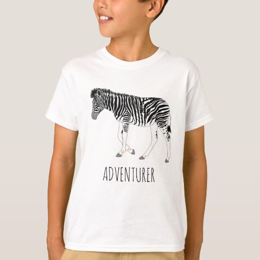Zebra T-Shirt van avonturier (Voorkant)