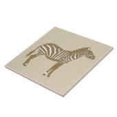 Zebra - Taupe Tan en White Tegeltje (Zijkant)