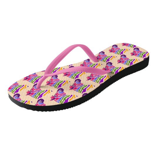 Zebra Teenslippers (Schuin)