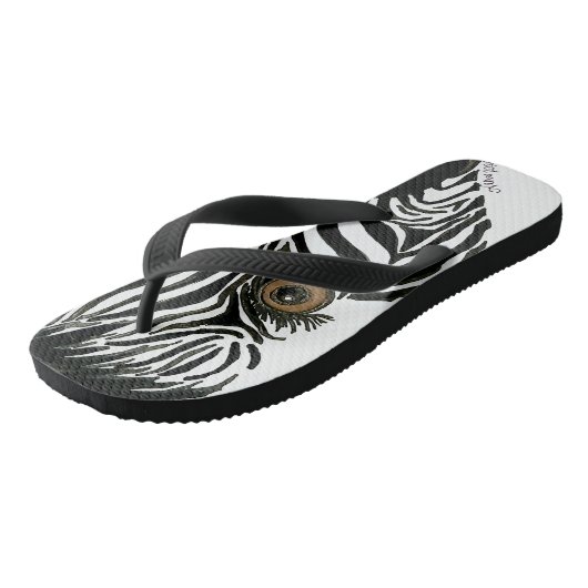 Zebra Teenslippers (Schuin)