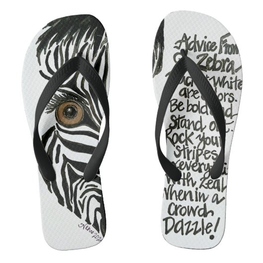 Zebra Teenslippers (Voetbed)