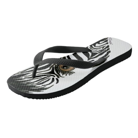 Zebra Teenslippers (Schuin)