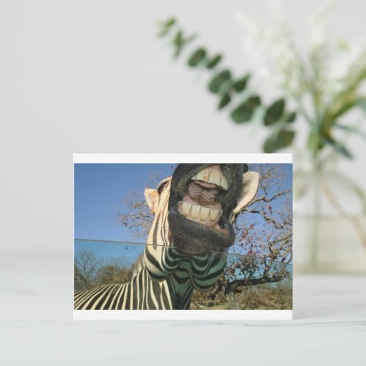 Zebra Teeth Briefkaart (Staand voorkant)