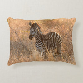 Zebra tegen zonsopgang accent kussen