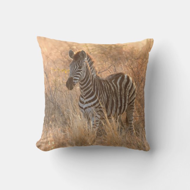 Zebra tegen zonsopgang buitenkussen (Voorkant)