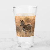 Zebra tegen zonsopgang glas (Achterkant)