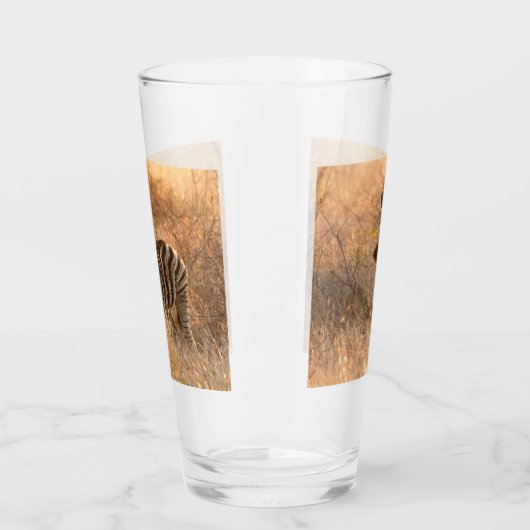 Zebra tegen zonsopgang glas (Links)