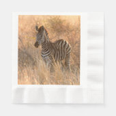 Zebra tegen zonsopgang servet (Voorkant)