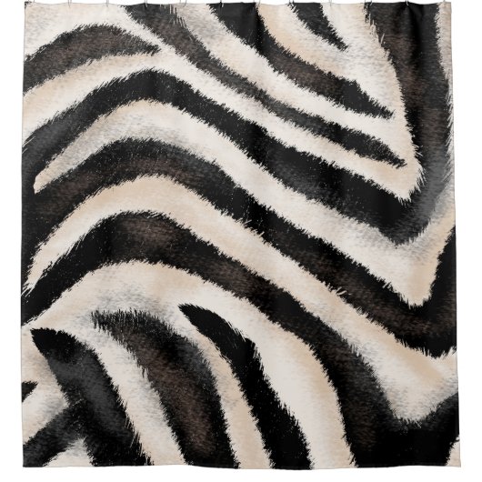 Zebra Textuur: Handtekening, Afrikaans. Douchegordijn (Voorkant)