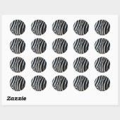 zebra textuur ronde sticker (Vel)