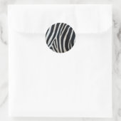 zebra textuur ronde sticker (Tas)