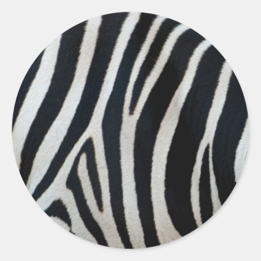 zebra textuur ronde sticker (Voorkant)