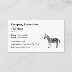 Zebra Thema Business Logo Visitekaartje