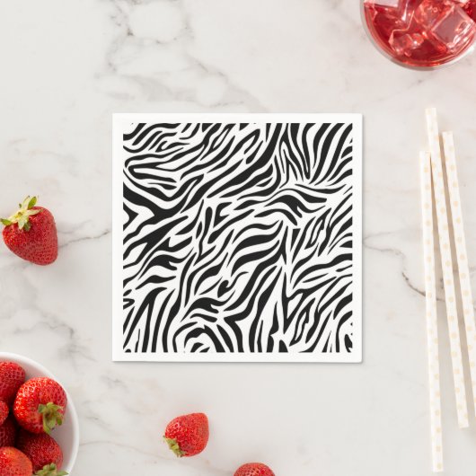 Zebra Thema Papieren Servetten voor Feestjes (Insitu)