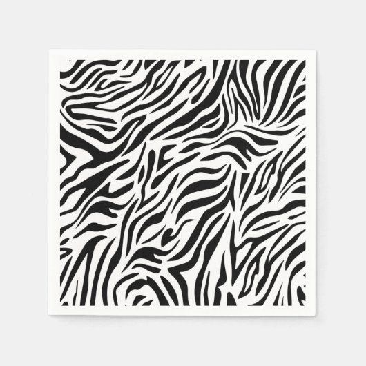 Zebra-themapapapier servetten voor feesten (Voorkant)