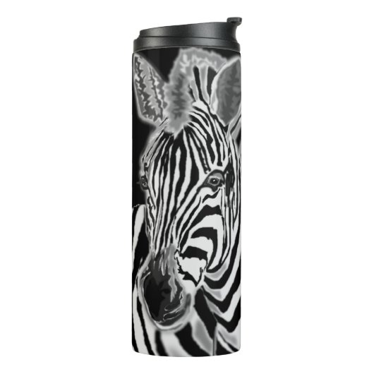 Zebra thermische getumbler thermosbeker (Gedraaid links)