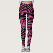 Zebra, tijgerstrips achtergrondkleur leggings (Voorkant)