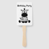 Zebra Toevoegen tekst toevoegen Handwaaier (Achterkant)