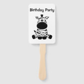 Zebra Toevoegen tekst toevoegen Handwaaier (Voorkant)