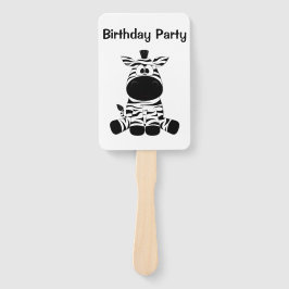 Zebra Toevoegen tekst toevoegen Handwaaier