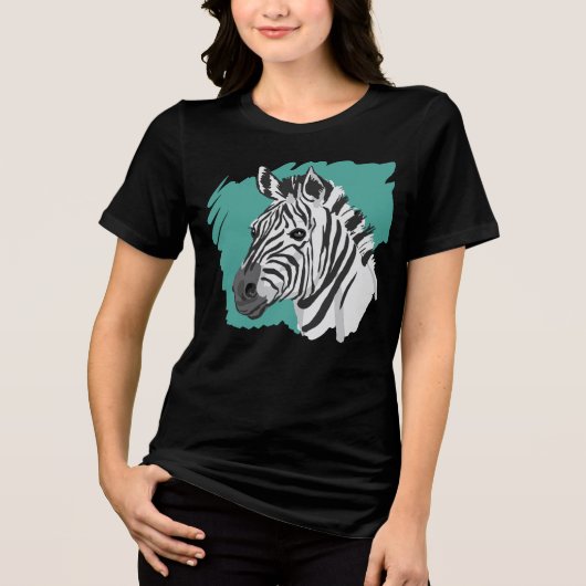 Zebra Tri-Blend Shirt (Voorkant)