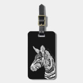 Zebra tribaal tattoo bagagelabel (Voorkant verticaal)