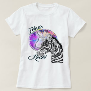 Zebra Tribal zwart-wit tattoo stijl T-shirt