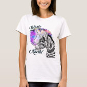 Zebra Tribal zwart-wit tattoo stijl T-shirt (Voorkant)