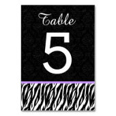 ZEBRA Trouwtafel nummer 5 met PAARSE Kaart (Achterkant)