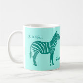 Zebra — Turquoise en Aqua Koffiemok (Links)