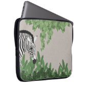 Zebra tussen bladeren laptop sleeve (Voorkant Rechts)