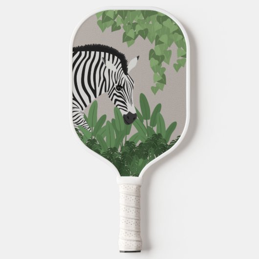 Zebra tussen bladeren pickleball paddle (Voorkant)