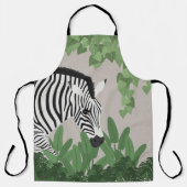 Zebra tussen bladeren schort (Voorkant)